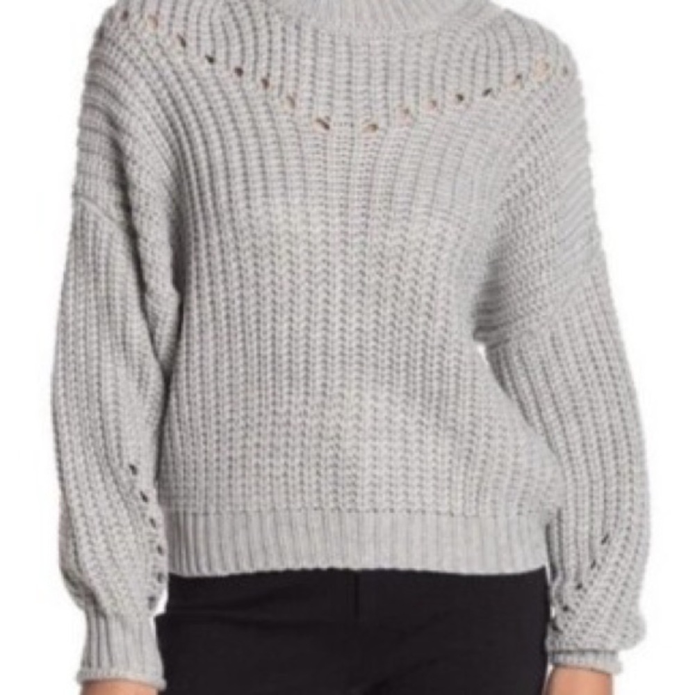 ELODIE Gray Knit Sweater BNWT